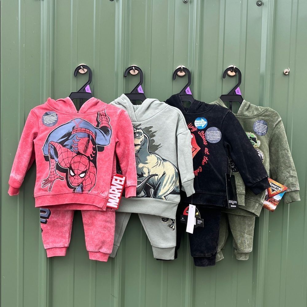 Baby Boys Graphic Hoodie & Jogger Pants 4, 2-Piece Sets Size 12M